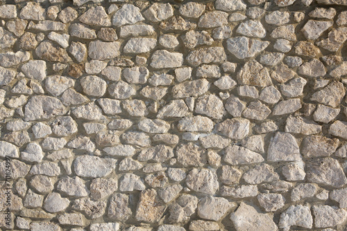 Background of stone wall texture photo. Close-up of stone wall.