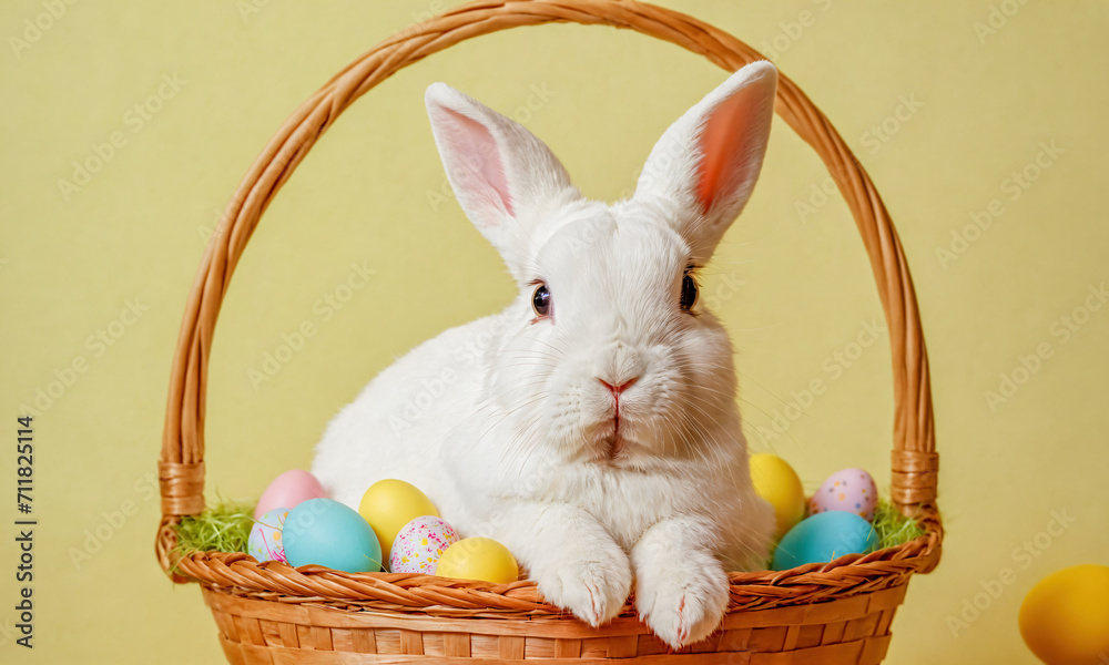 Bunny Rabbit in an Easter Basket Bunny Rabbit in an Easter Basket