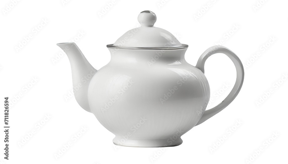 White ceramic teapot isolated on transparent background. White ceramic teapot isolated on transparent background.