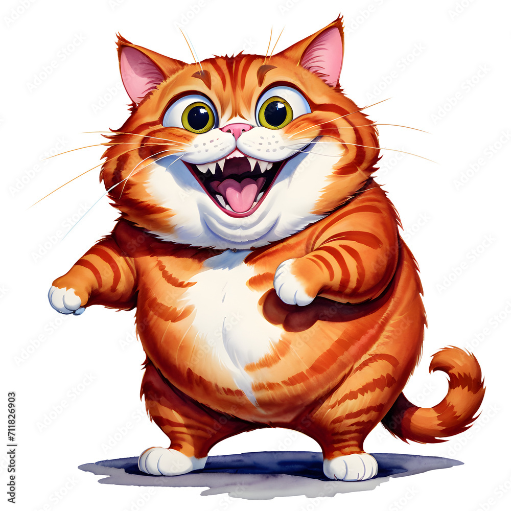 An illustration of a fat cat An illustration of a fat cat