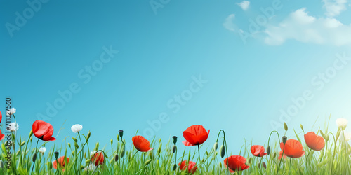 Color spring flowers background - Seasons design © Orkidia