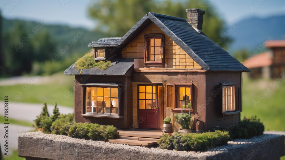 tiniest house ever, tilt shift, analog photo