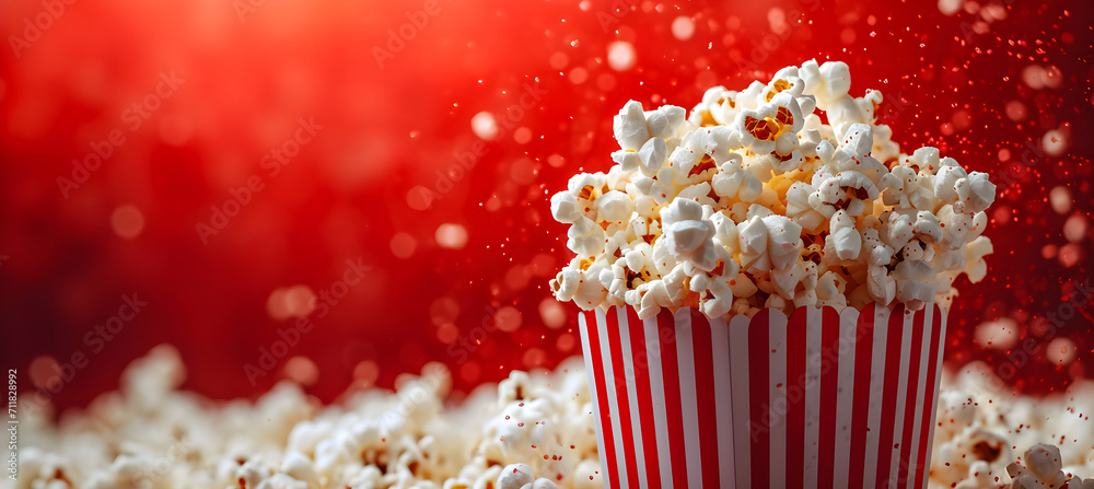 banner of cinema popcorn