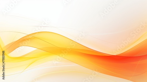 Digital Yellow Orange White Gradient Curve Abstract Graphic Poster AI Generated