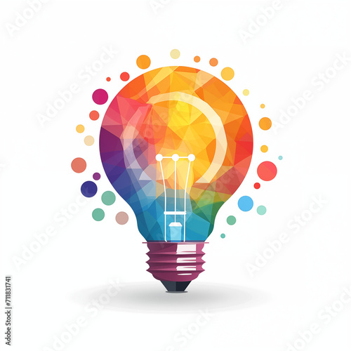 illustration of a light bulb on a white background