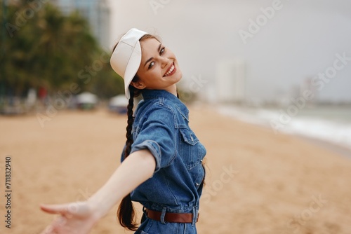Cheerful Young Women Enjoying Outdoor Summer Fun in a Casual Fashion Style Against a Lively Urban Background © SHOTPRIME STUDIO