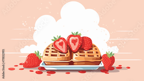 copy space, vector graphic of international waffle day good for international waffle day celebration. flat design. flyer design. Waffle day design for poster or banner. Waffle day publicity. honoring 