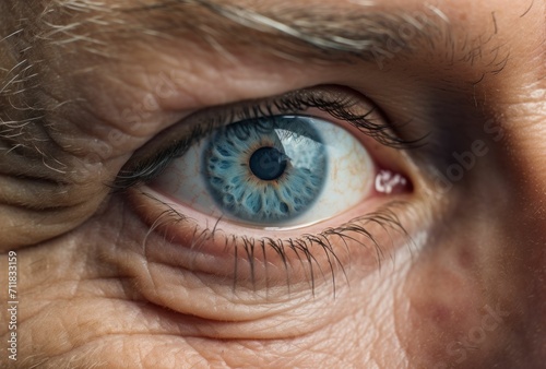 beautiful blue human eye