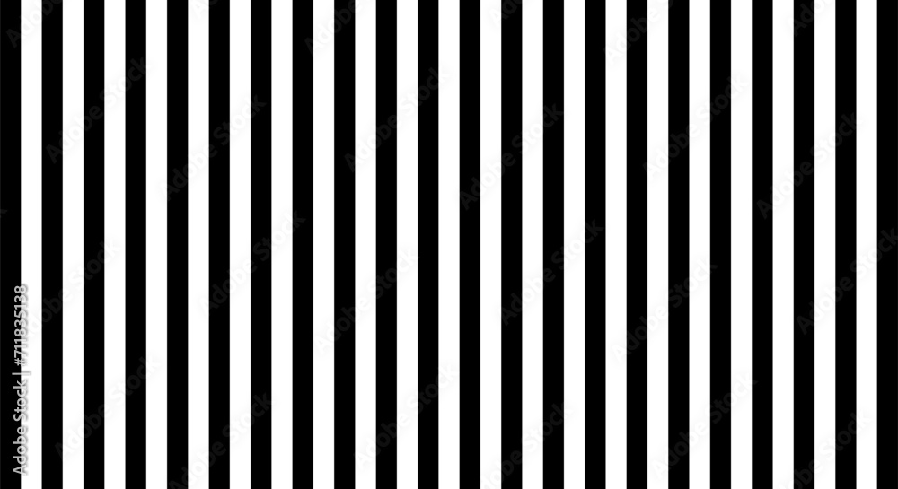Black and white vertical stripes pattern. Simple, clean design for backgrounds, wallpapers. Monochrome striped texture. Uniform lines in contrasting tones creating a visual rhythm and balance. Vector. Black and white vertical stripes pattern. Simple, clean design for backgrounds, wallpapers. Monochrome striped texture. Uniform lines in contrasting tones creating a visual rhythm and balance. Vector.