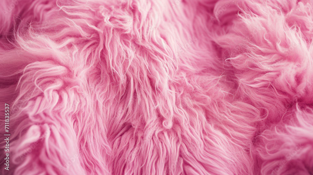 Pink woolen texture of sheepskin Ai generative Pink woolen texture of sheepskin Ai generative