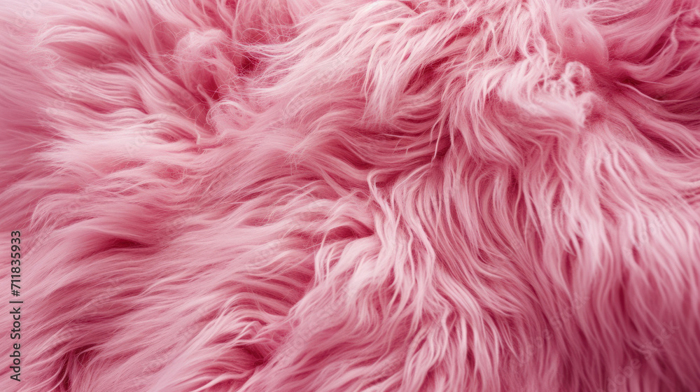 Pink woolen texture of sheepskin Ai generative Pink woolen texture of sheepskin Ai generative