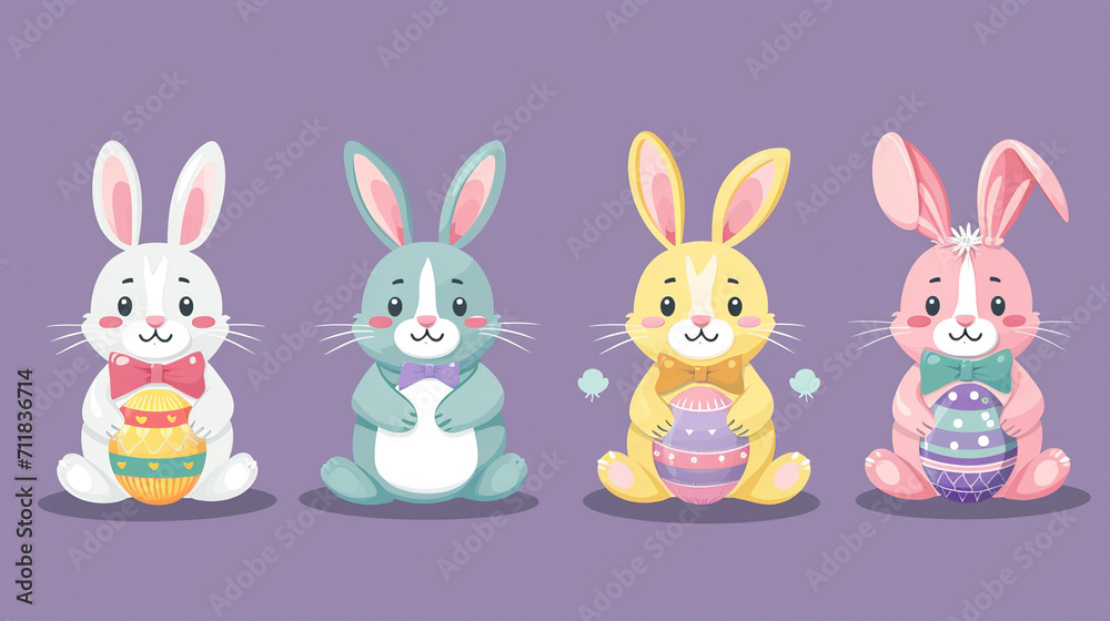 easter bunny with eggs easter bunny with eggs