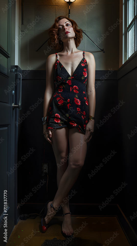 Naklejka premium Party wman, woman at a party, beautiful woman, photograühy, portait of a beautiful woman