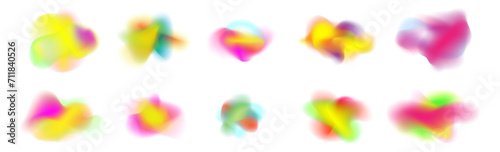 Prism rainbow light Holographic abstract blur spot Soft geometric blend Chameleon y2k aura shape gradient texture © JulsIst