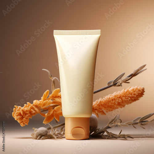 Crema para manos de Jalea Real, foto de producto sobre fondo liso claro