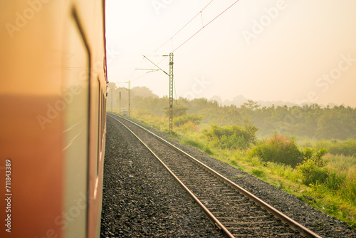 On the way to travel by train in India