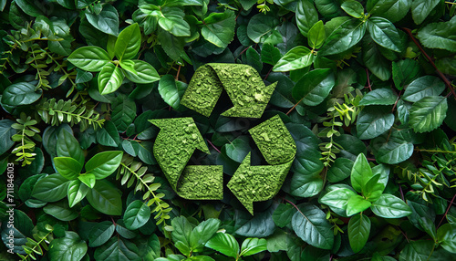 a green recycling logo meaning a good nurtured business ecosystem generative ai