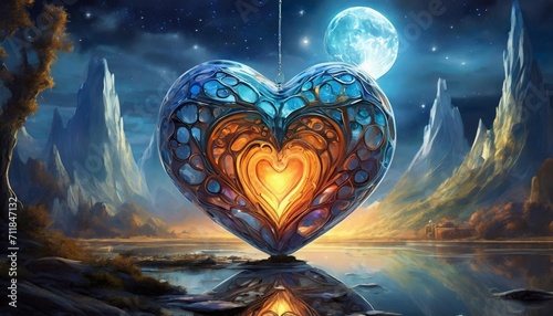 glass heart moon