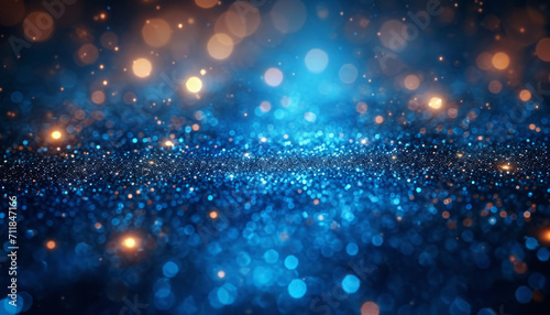 Blue Bokeh Effect, generative ai