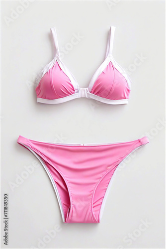 pink bra isolated on white