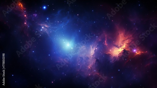 Cosmic wonders stunning star field and vibrant nebula in the vastness of outer space
