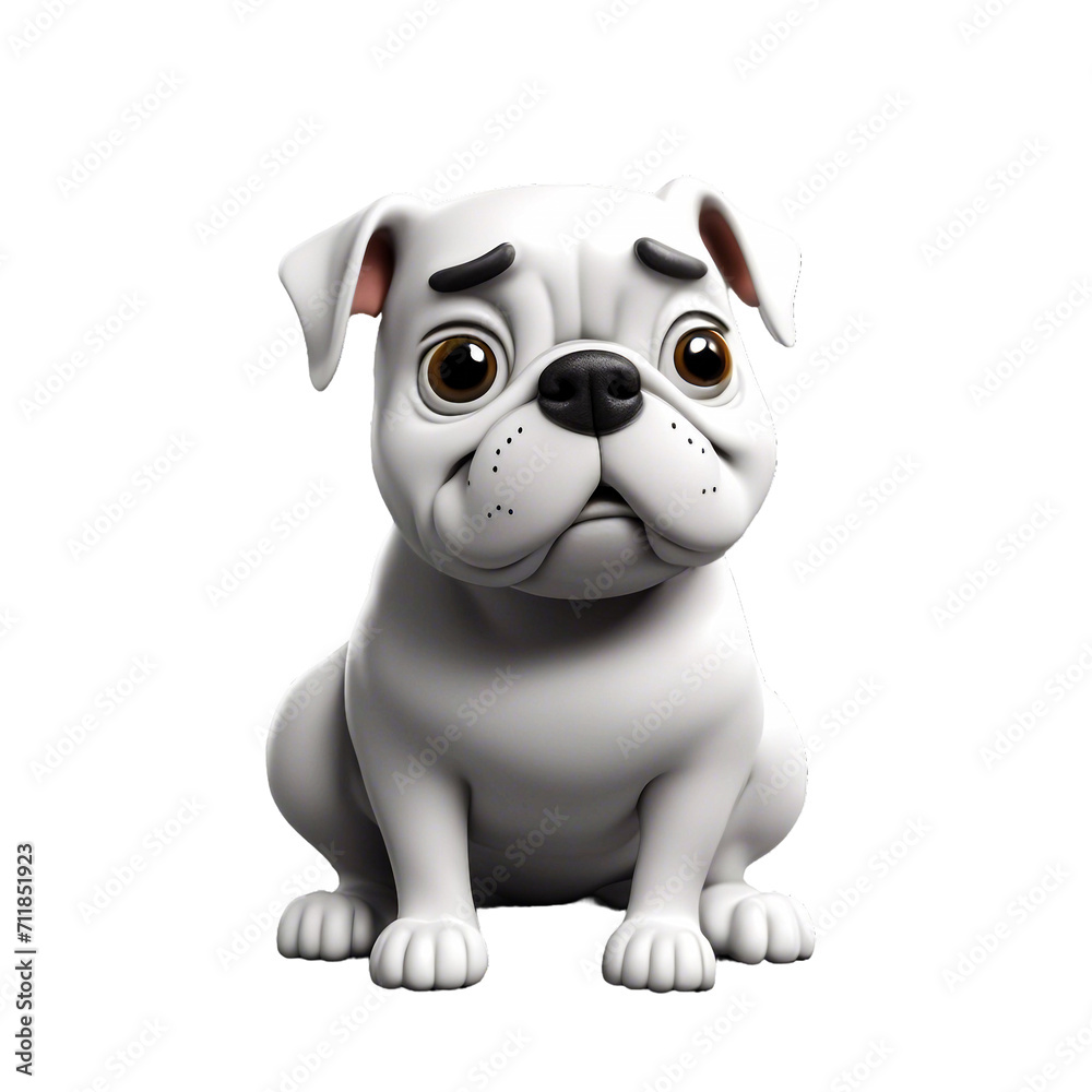 Cute bulldog cartoon created by AI Cute bulldog cartoon created by AI