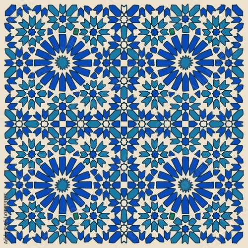 Islamic geometrical artwork like tile