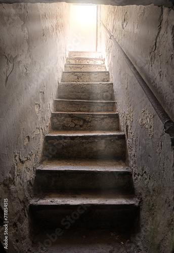 Steps from the dark basement to the light © Marina