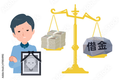 借金が発覚して相続放棄するか悩んでいる男性