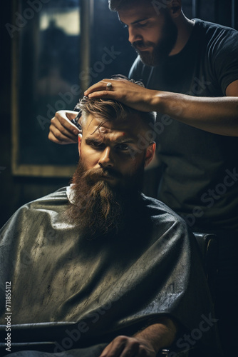 barber men, long barber