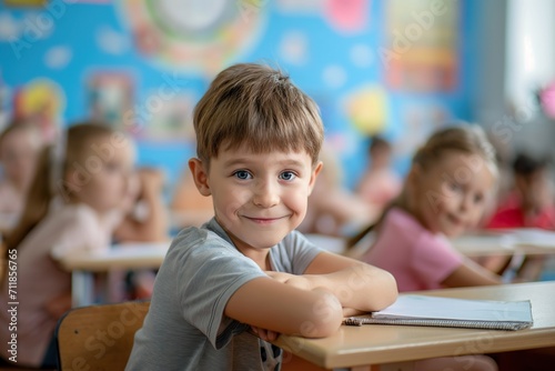 The return to school of the student children is exciting.