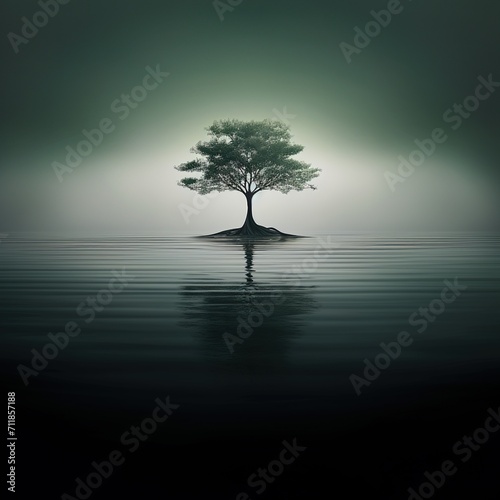 Lonely Tree in the Middle of the Ocean