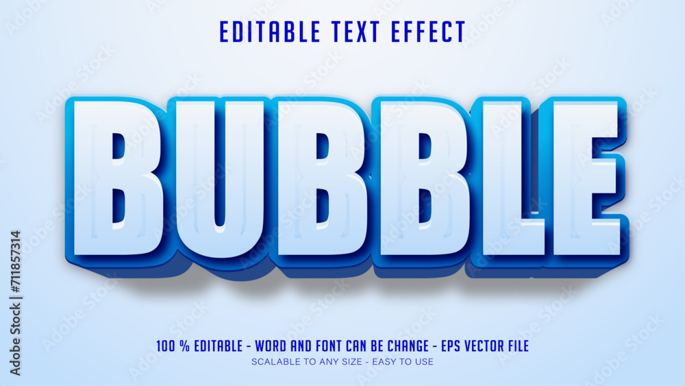 bubble editable text effect