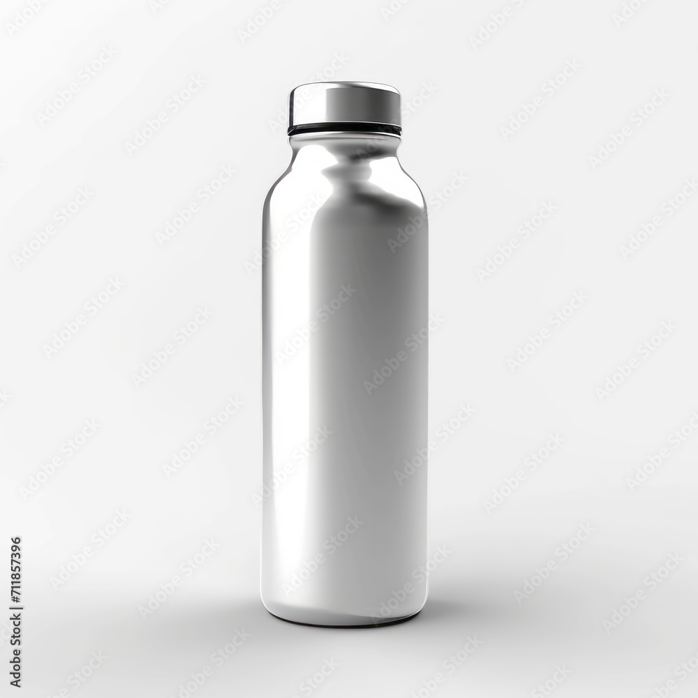 silver water bottle,generative ai silver water bottle,generative ai