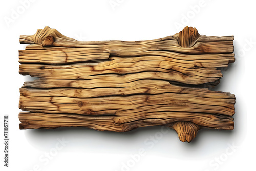 An illustration of an empty wooden sign, perfect for displaying messages or announcements.