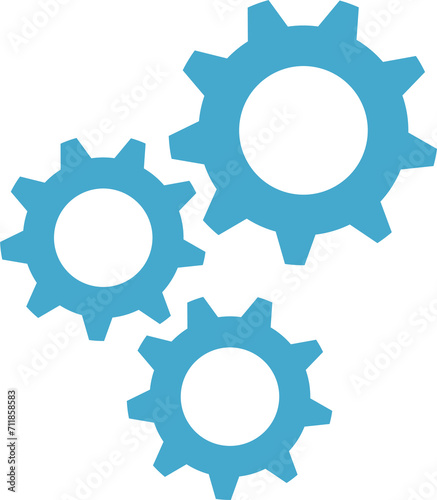 flat clock cogwheels isolated on transparent, png. Mechanism Industrial Concept. for industrial, technical, mechanical design. photo