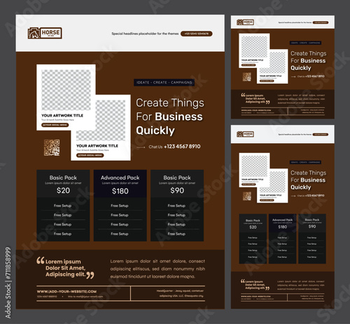 Special & Modern Design of Starter Pack Marketing Templates - social media feed & story, A4 social media templates - Style 1