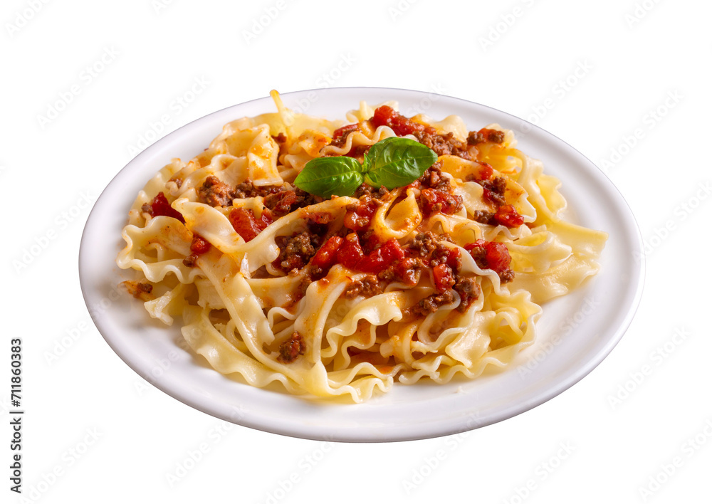 Mafalde or Mafalda or Mafaldine Pasta Bolognese Mafalde or Mafalda or Mafaldine Pasta Bolognese