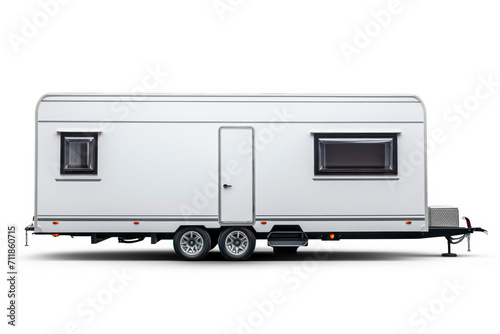 Modern trailer isolated on transparent background, png file