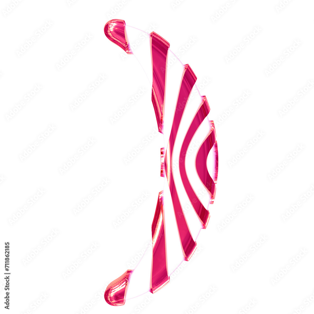 Obraz premium White symbol with pink thin straps