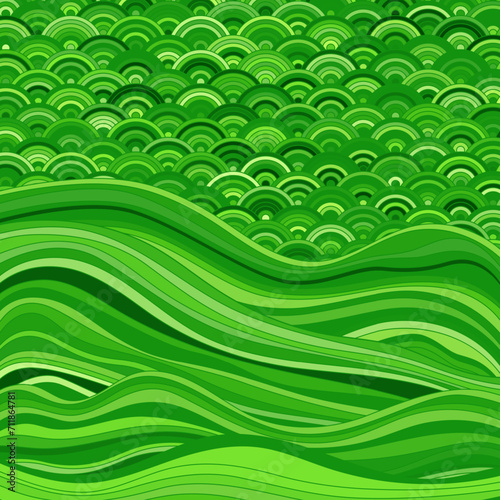 Seigaiha Japanese wave motif contemporary vector pattern.