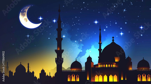 Ramadan, Muslim. Holy month. Date. Mosque view. Prayer. Fast.