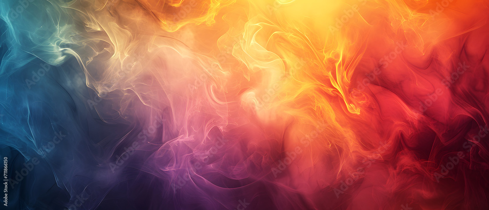 A vibrant haze of abstract amber art, illuminated by radiant light, fills the air with an ethereal sense of colorfulness