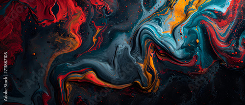 Vibrant acrylic swirls dance across the canvas, creating a mesmerizing modern masterpiece of abstract and psychedelic art