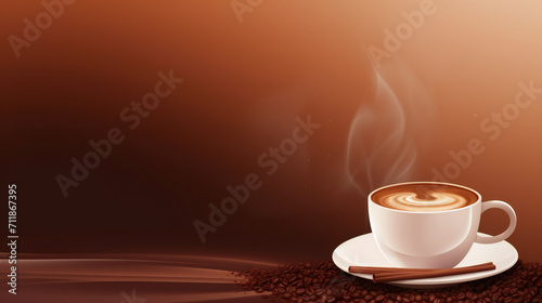 National hot chocolate day banner template. with lots of empty copy space for text. Generative AI