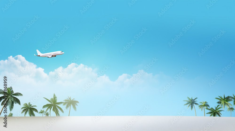National plan for vacation day banner template. with lots of empty copy