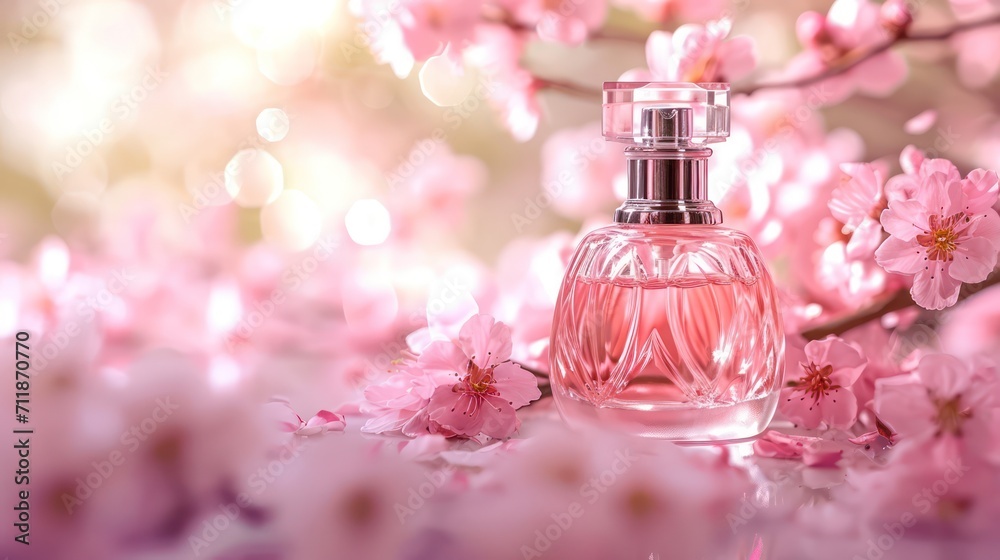 Elegant and modern perfume background with ample copy space, highlighting a luxurious glass bottle against an appealing setting for a feminine touch.
Elegant and modern perfume background with ample copy space, highlighting a luxurious glass bottle against an appealing setting for a feminine touch.