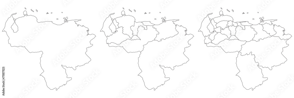 Venezuela Venezuela map. Map of Venezuela in set in whitemap. Map of Venezuela in set
