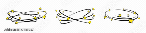 Dizzy person sick element around head vector