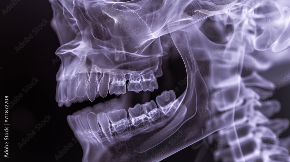X-ray Image of Human Skull and Jaw X-ray Image of Human Skull and Jaw